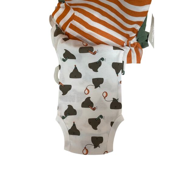 Gerber Baby Bundle 0-3 mo. Outfit and 3 Snap Tees Party Pooper Dinosaurs - Picture 3 of 7